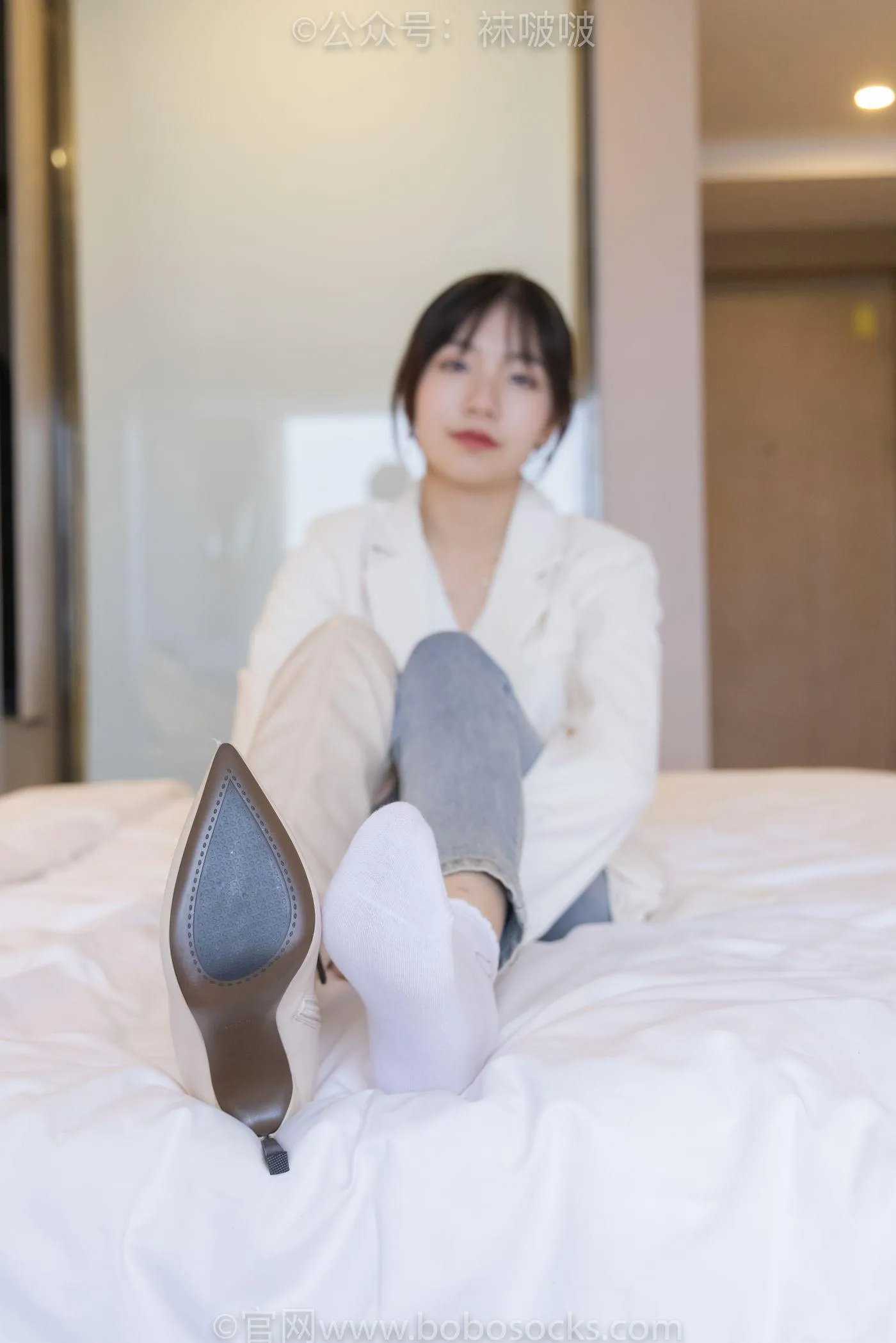 [BoBoSocks袜啵啵]NO.050 小甜豆-高跟长靴、白棉袜 [175P]插图